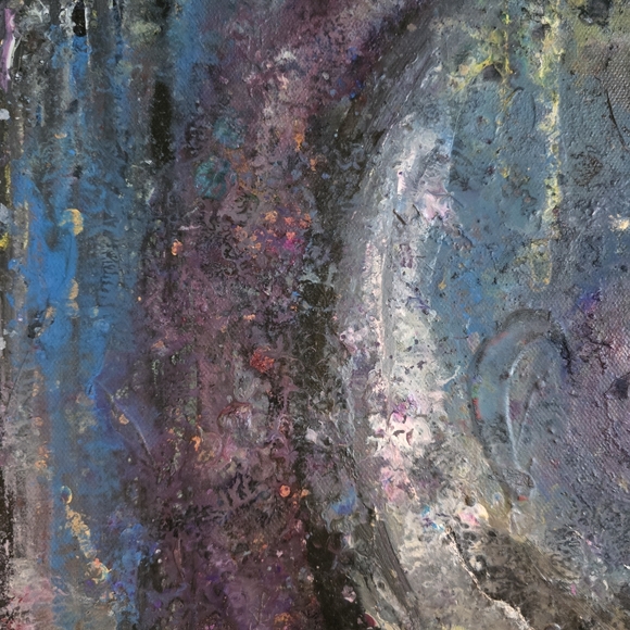 HANDCRAFTED Abstract Painting HANDPAINTED & HANDMADE Wall Art Decor 24"x30 - Picture 7 of 17